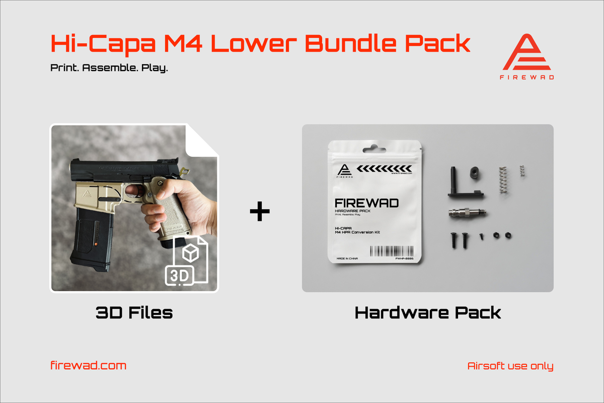 Hicapa M4 Lower Hardware + 3D Files Bundle