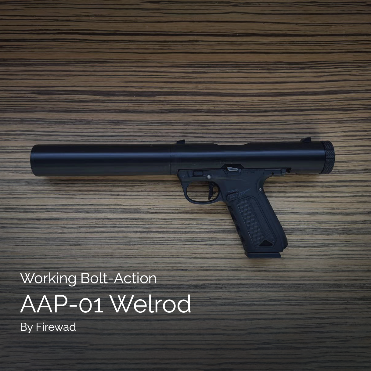Firewad AAP01 Bolt-Action Welrod Kit (3D Files Only) – Firewad Labs