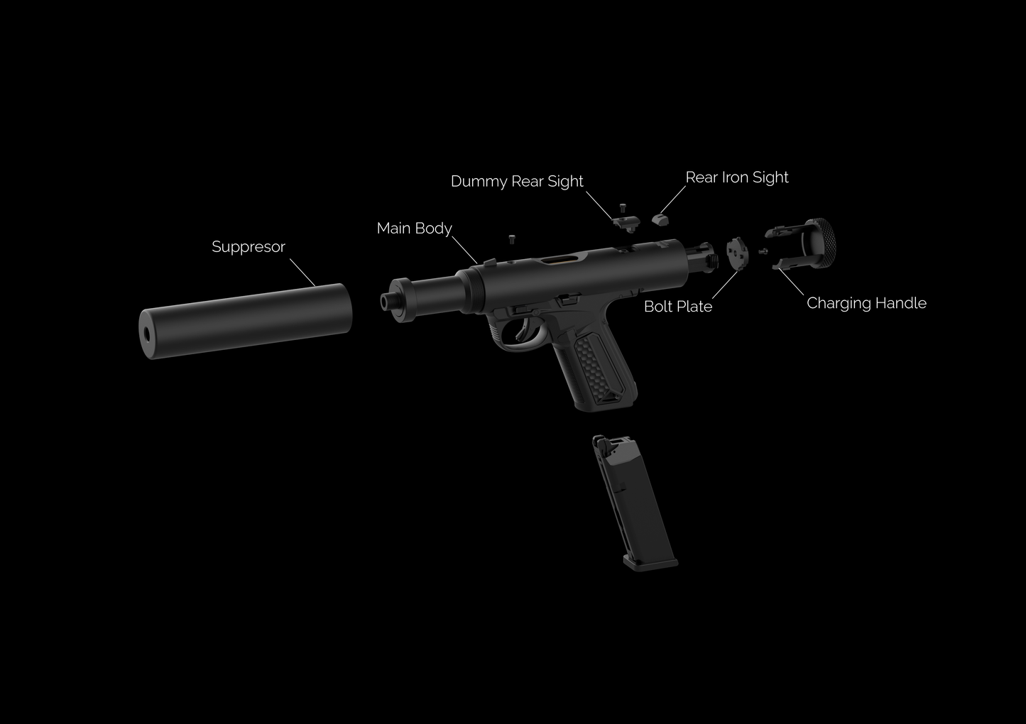 Firewad AAP01 Bolt-Action Welrod Kit (3D Files Only)