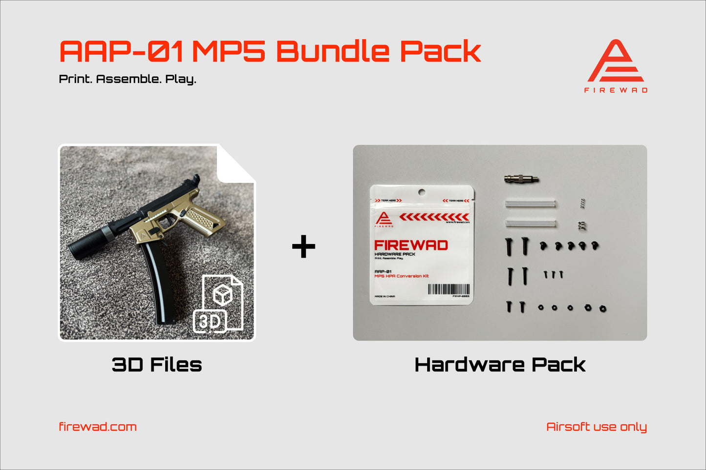 AAP-01 MP5 Lower Hardware + 3D files Bundle