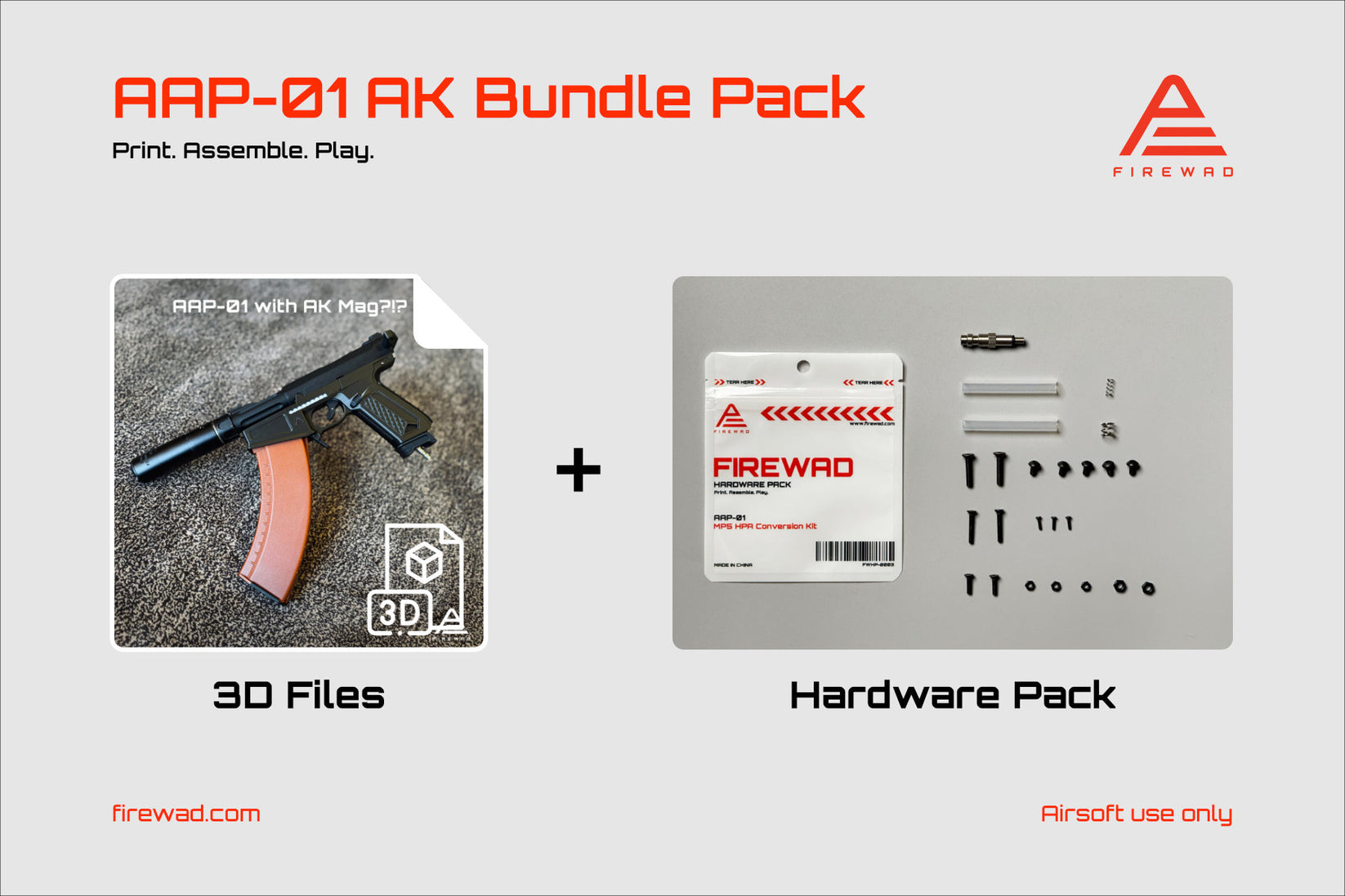 AAP-01 AK Lower Hardware + 3D files Bundle – Firewad Labs