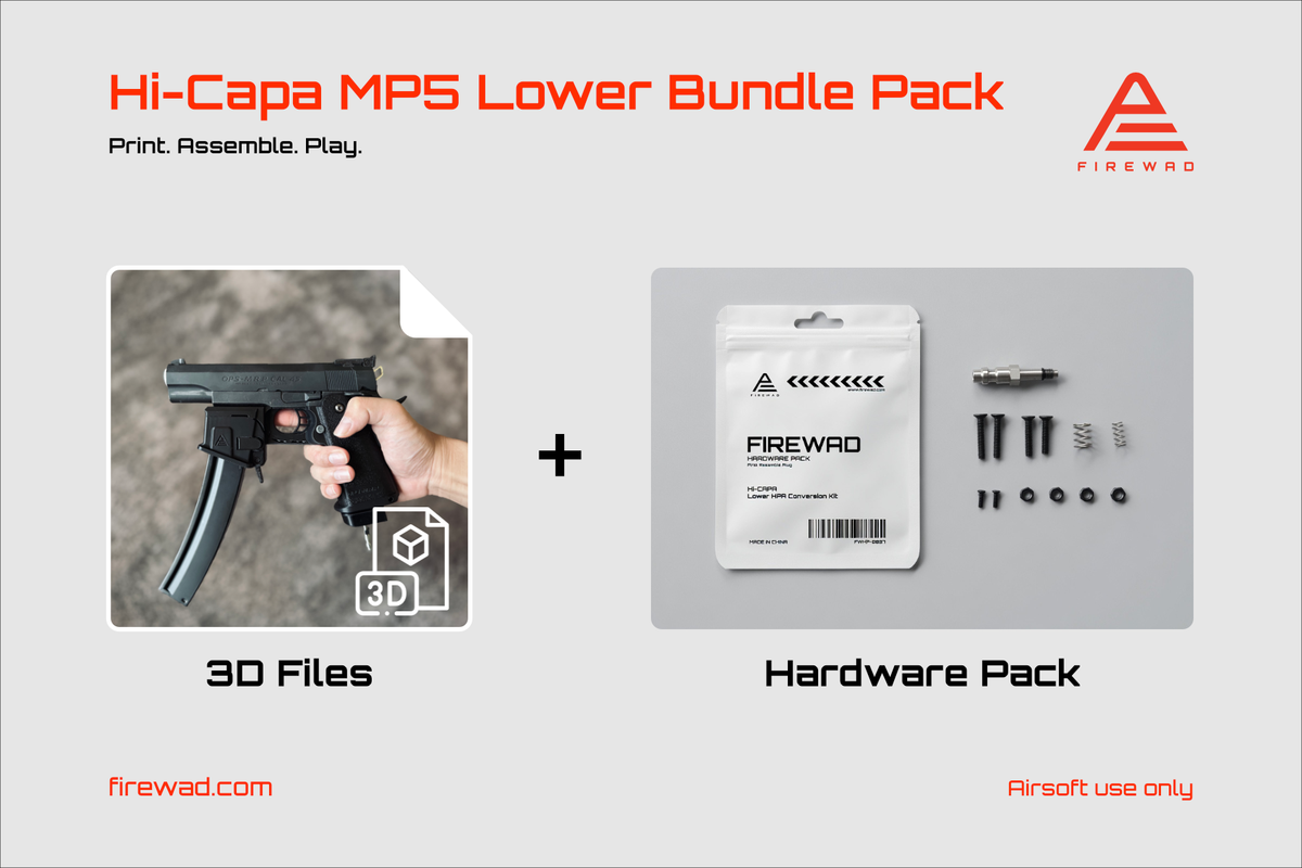 Hicapa MP5 Lower Hardware + 3D Files Bundle